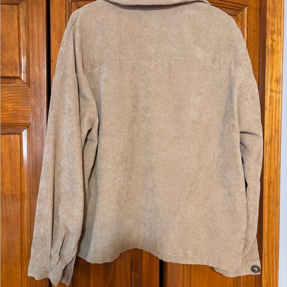 SHEIN Tan Corduroy Jacket with Leopard Pocket - Picture 4 of 4